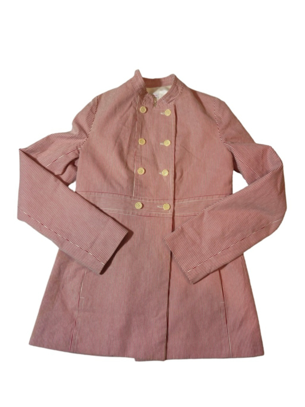 Paul & Joe Sister Red Stripe Military Jacket Double Breasted Blazer Paris Chic